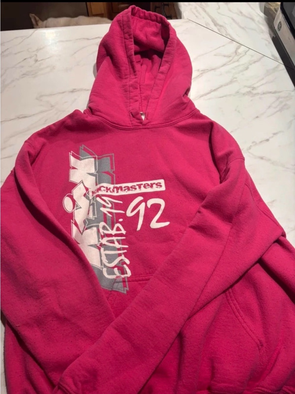 Pink Graphic Hoodie Sweatshirt